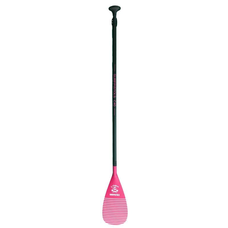 SURFPISTOLS C40 pagaie carbone rose 2 parties 175-215 cm