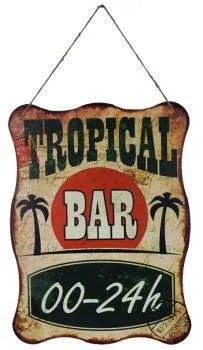 SURFPISTOLS Tropical Bar Plaque Métal Déco Intérieur