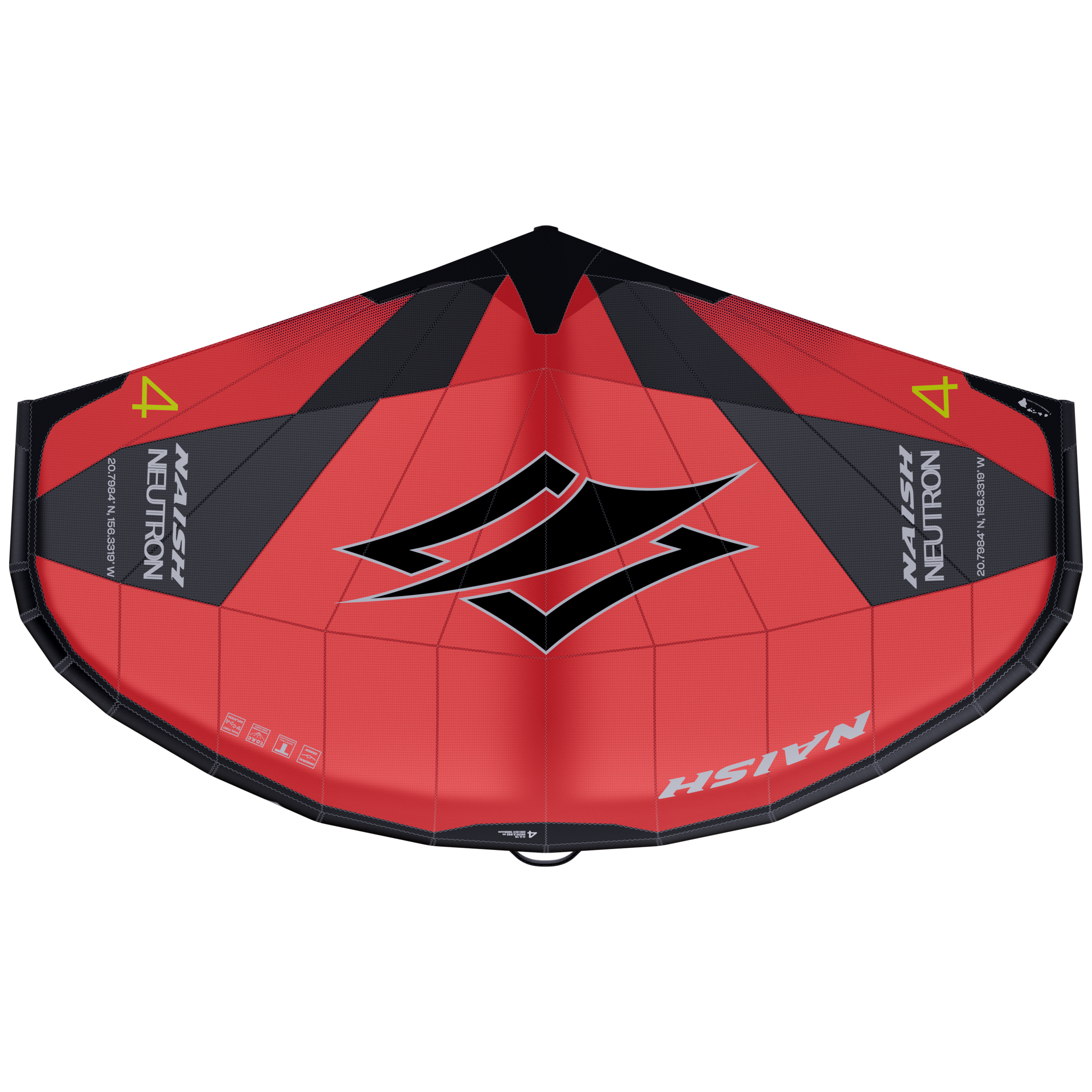 Naish Neutron aile wing 4.0 Rouge/Blanc freeride vague