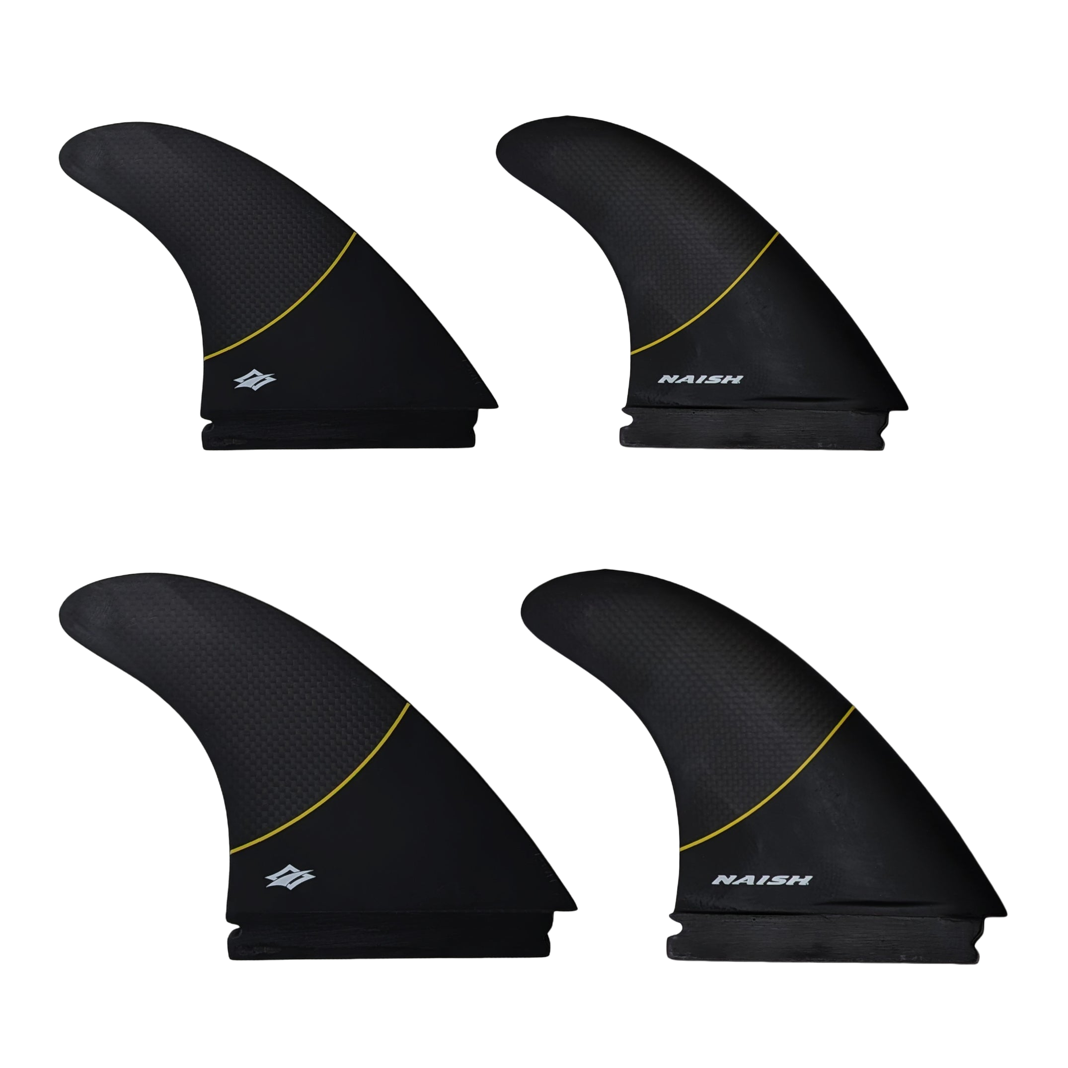 Naish Future Quad Fin Set ailerons surf noir