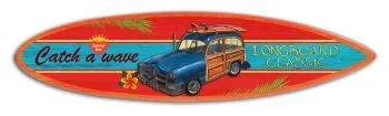 SURFPISTOLS Idées cadeaux Tableau bois Longboard Classic