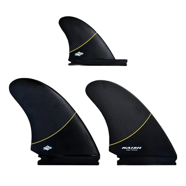 Naish Fins Future Twin + Trailer ailerons noir
