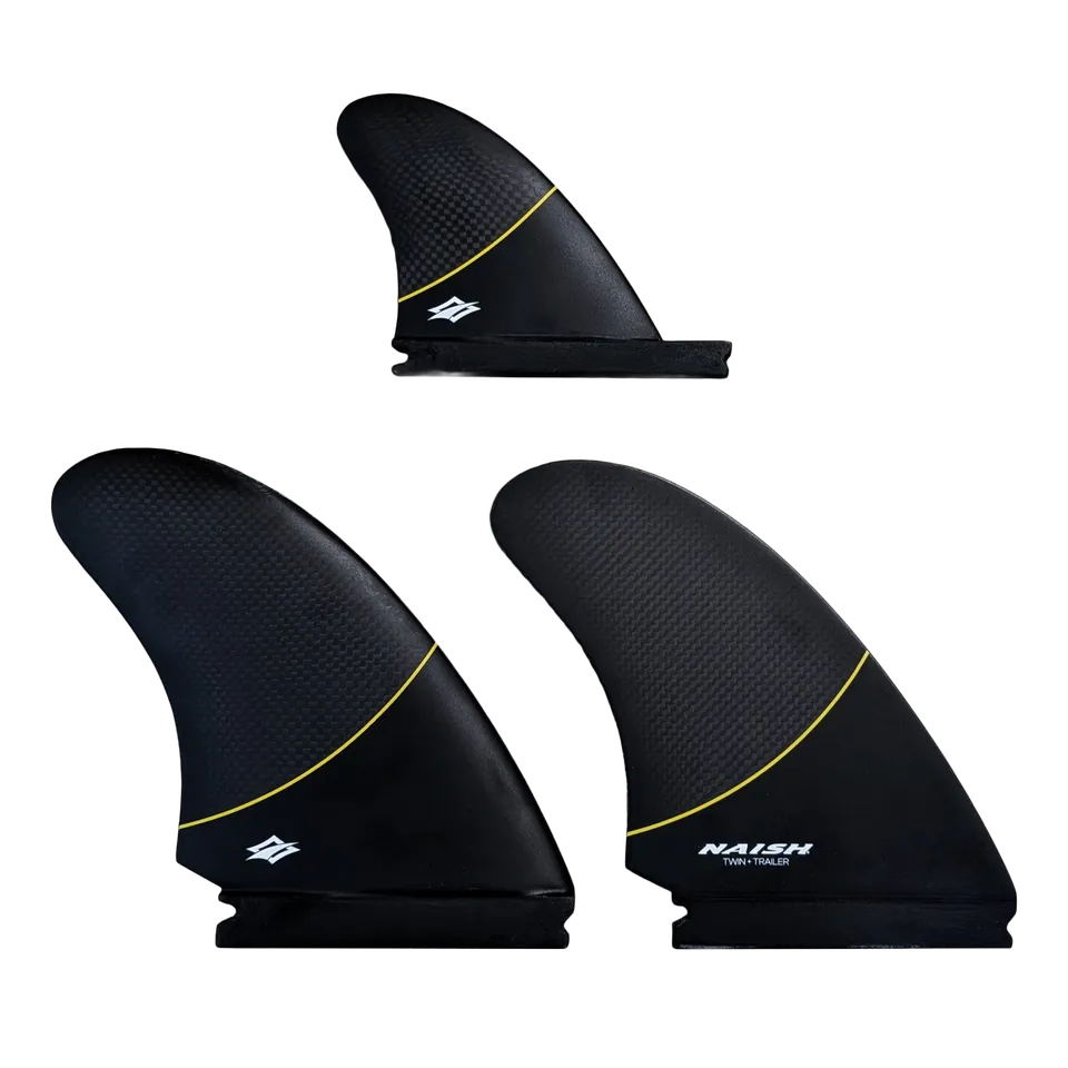Naish Fins Future Twin + Trailer ailerons noir
