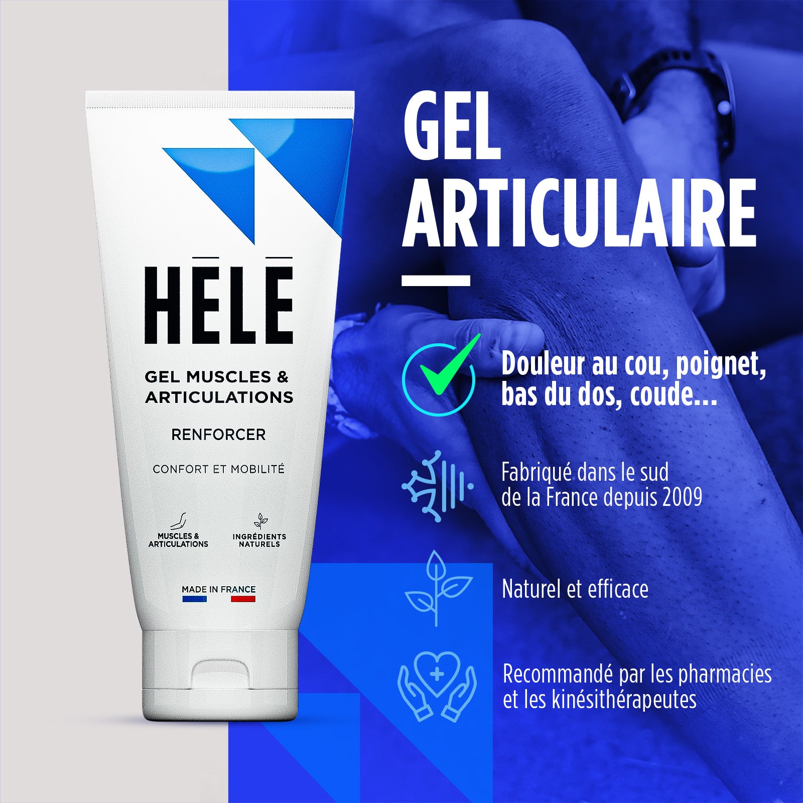 HÉLÉ Renforcer gel silicium 75ml muscles articulations