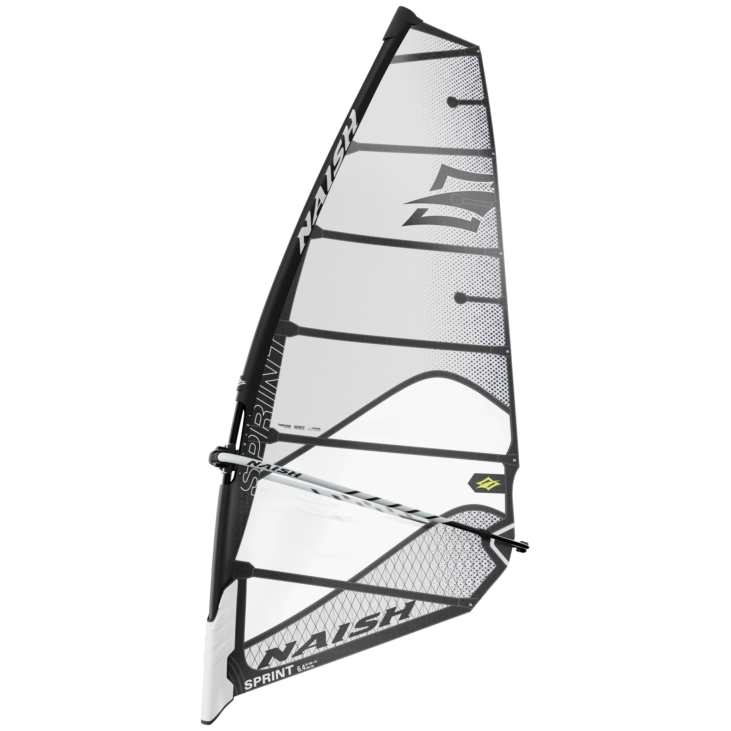 Naish Sprint 5.2 voile windsurf freeride Blanc/Bleu sans camber