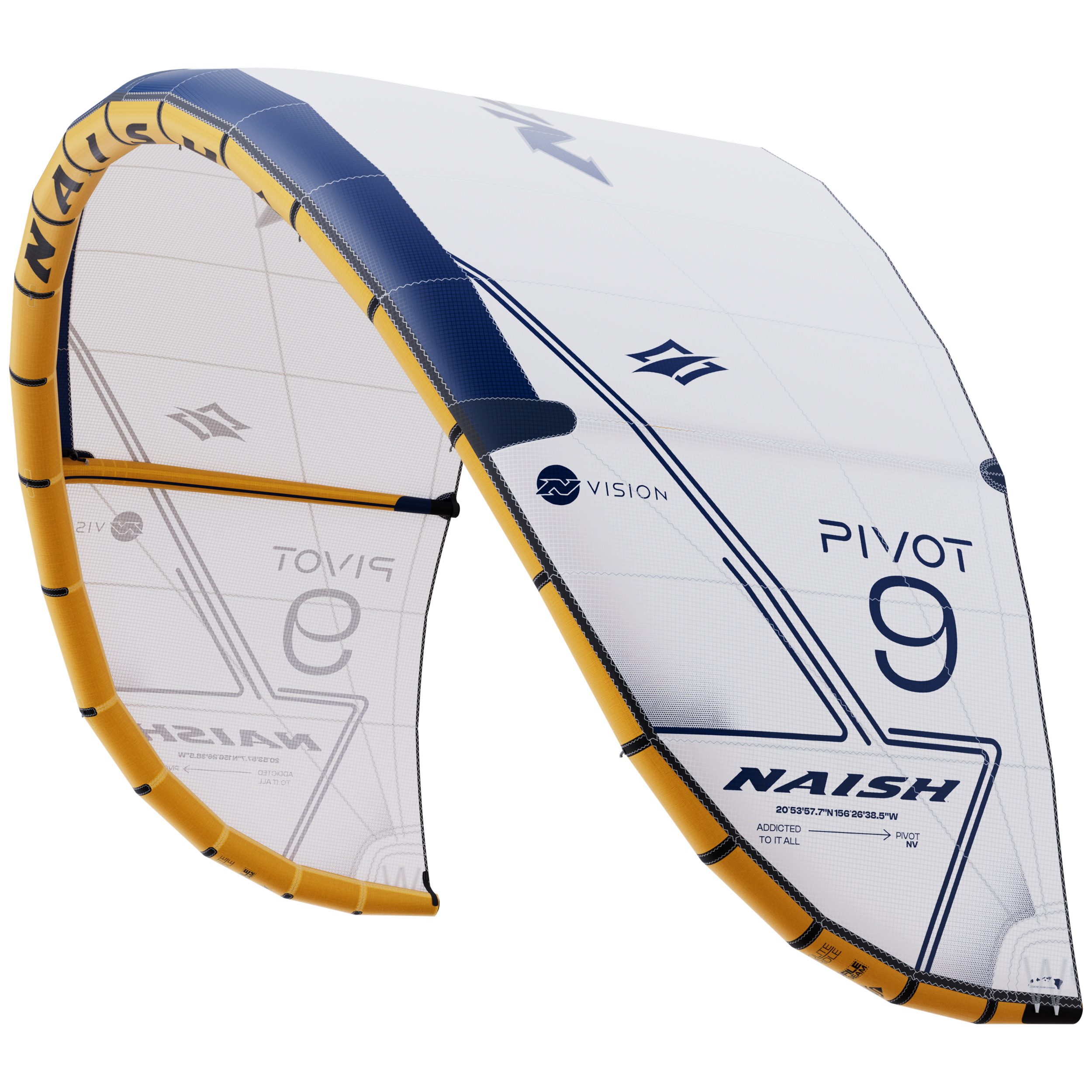 Naish Pivot NVision aile kitesurf 9.0 blanche performance