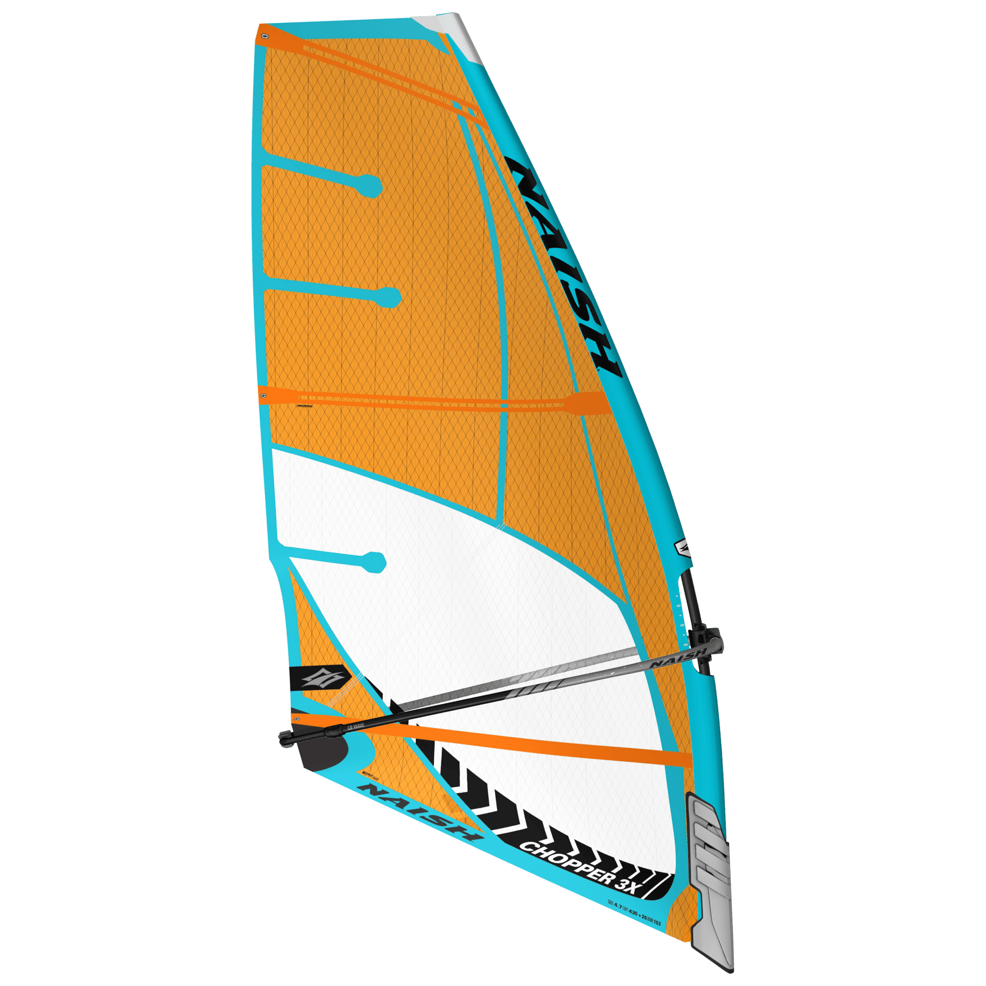 Naish Chopper 3X voile windsurf Blue 4.5 légère