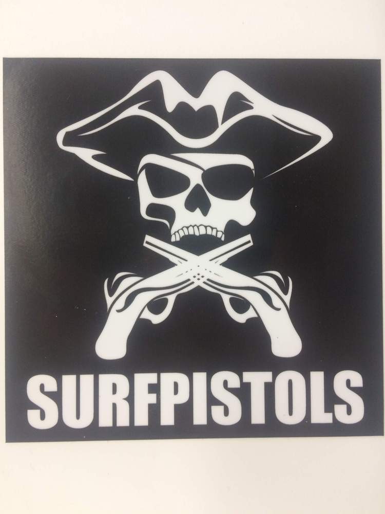 SURFPISTOLS Pirate autocollant surf sticker