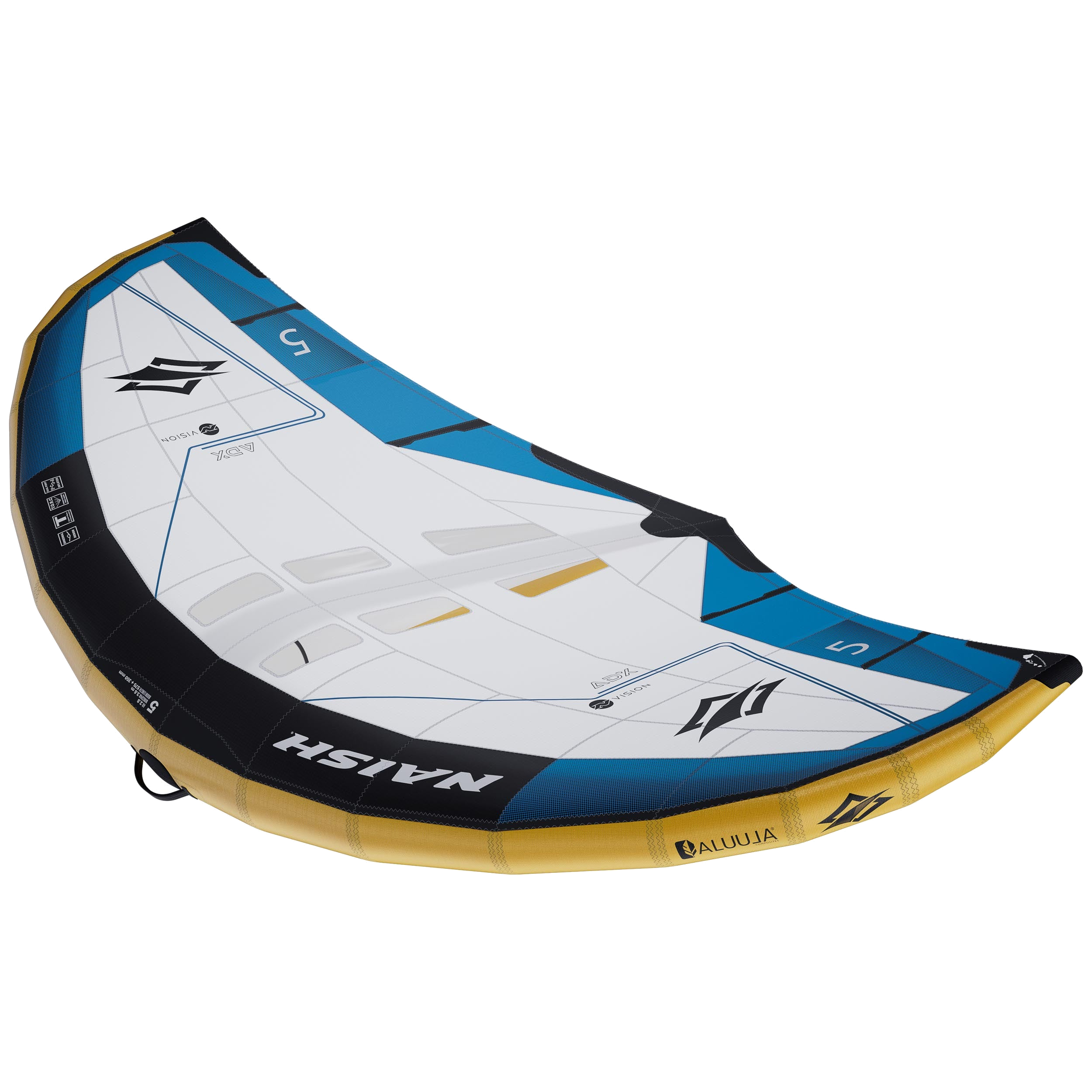 Naish 2025 ADX NVision aile de wing 5m Aluula maniable