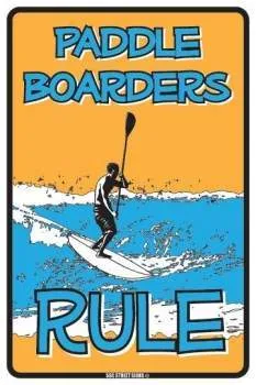 SURFPISTOLS Idées cadeaux Paddle Boarder plaque alu déco collector