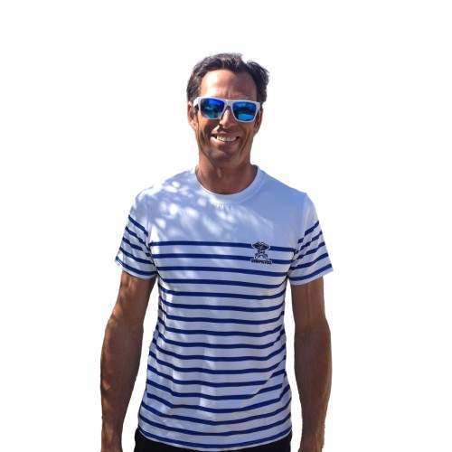 SURFPISTOLS Pirate Lycra Homme Marinière Manches Courtes