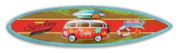 SURFPISTOLS Idées cadeaux tableau bois surfing mini bus
