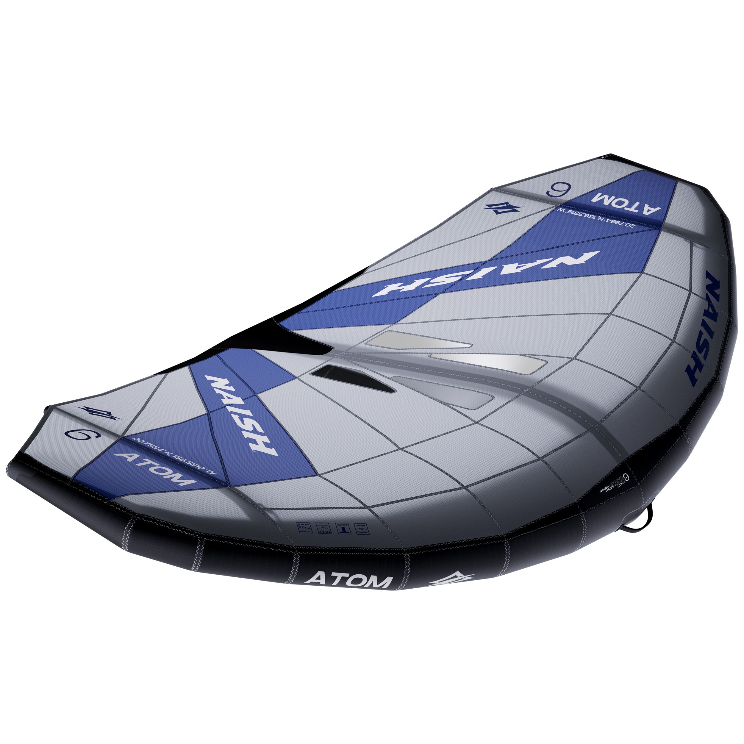 Naish Atom aile wing 6.0 rouge blanc lightwind