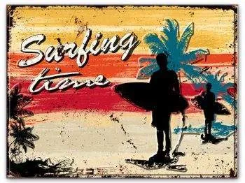 SURFPISTOLS Idées cadeaux plaque métal Surfing Time déco acier