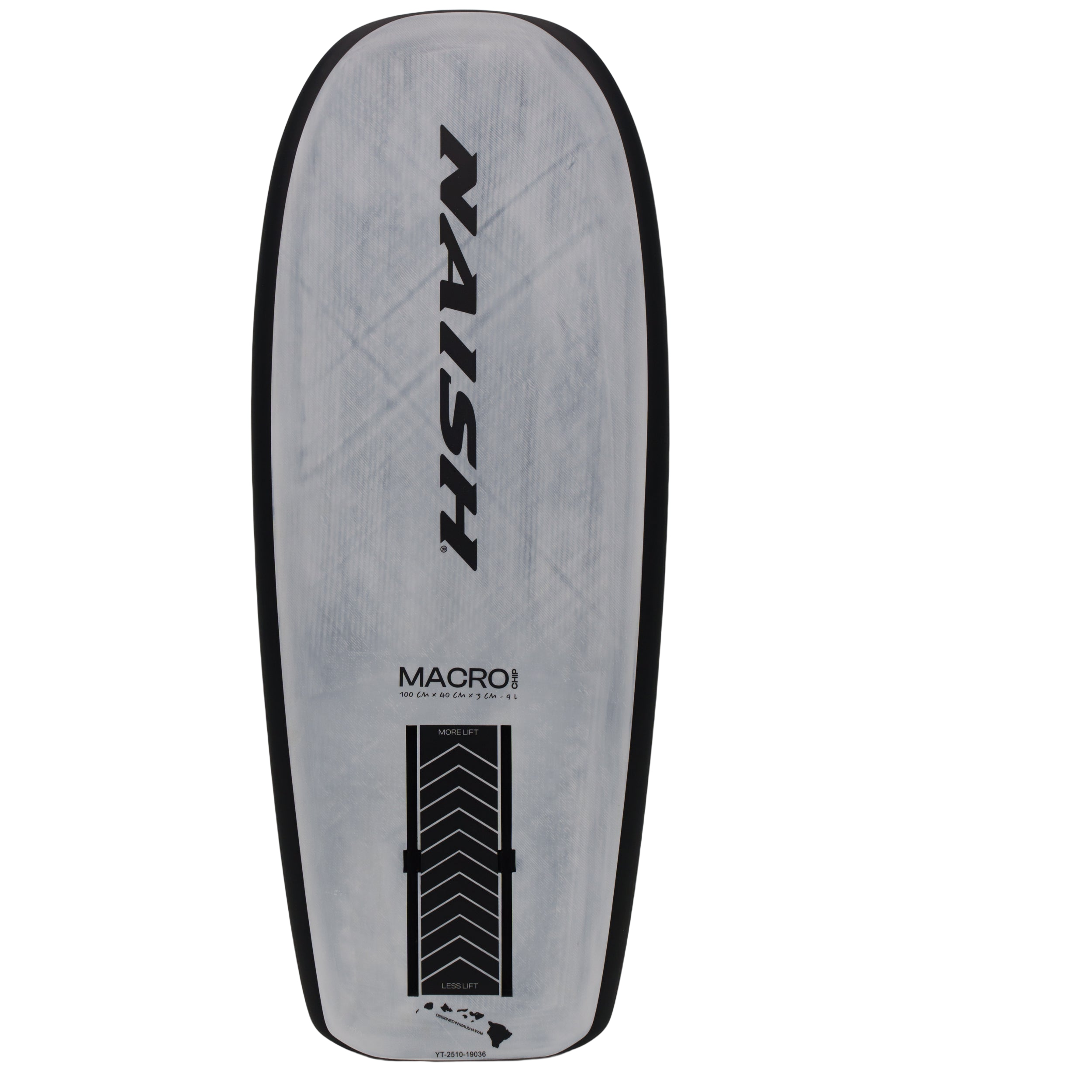 Naish Macrochip Planche foil 100 White/Yellow carbone