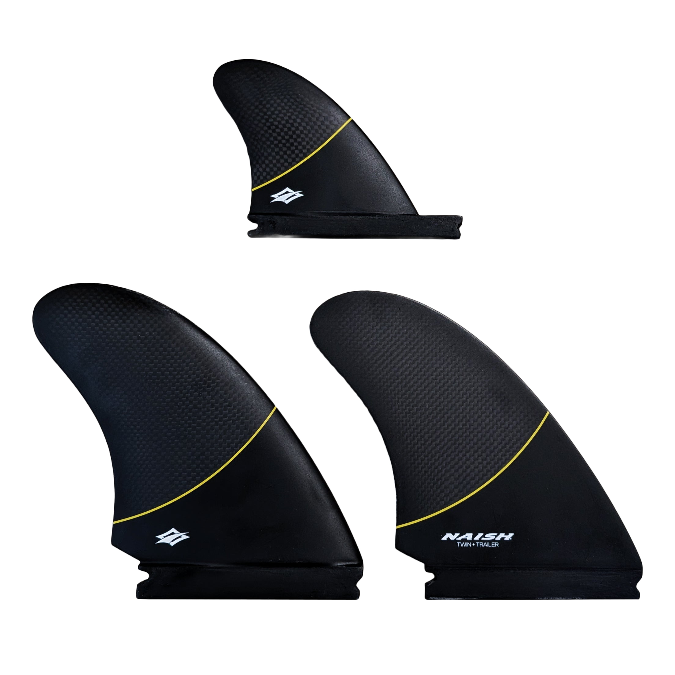 Naish Fins Future Twin + Trailer ailerons noir
