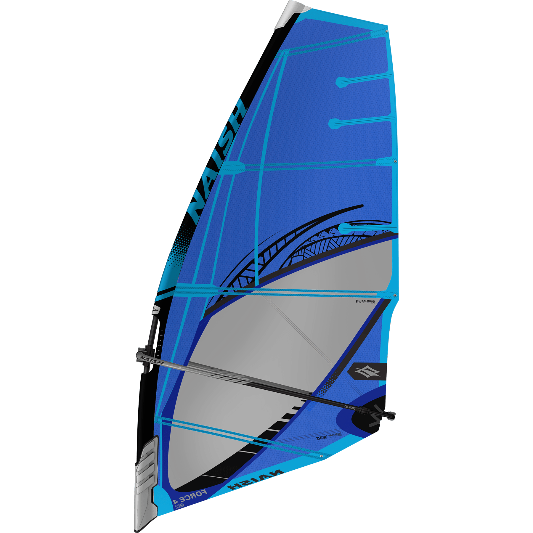 Naish Force 4 voile vague 4.0 bleue 4 lattes