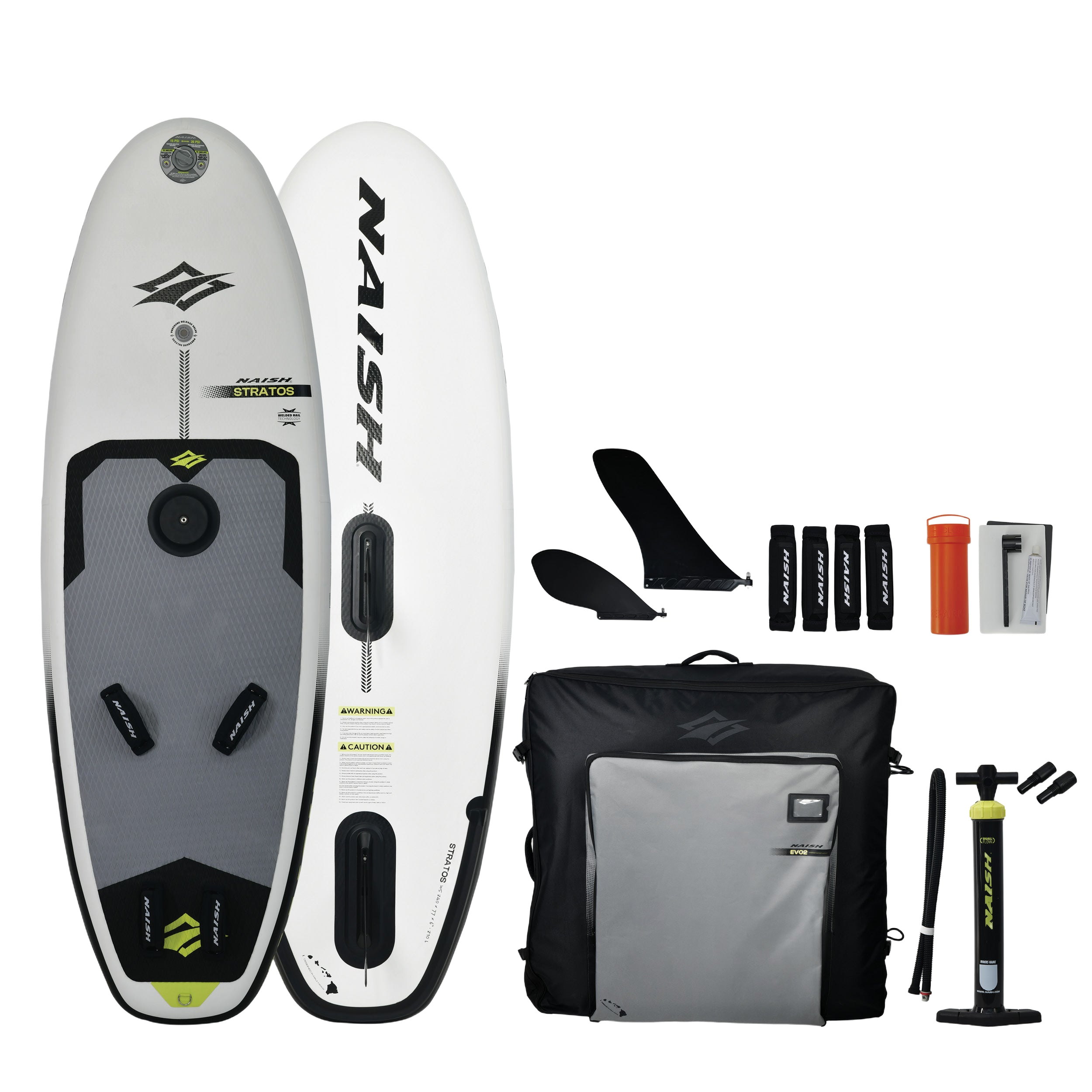 Naish Stratos Inflatable planche windsurf 210 Blanc/Noir 125L