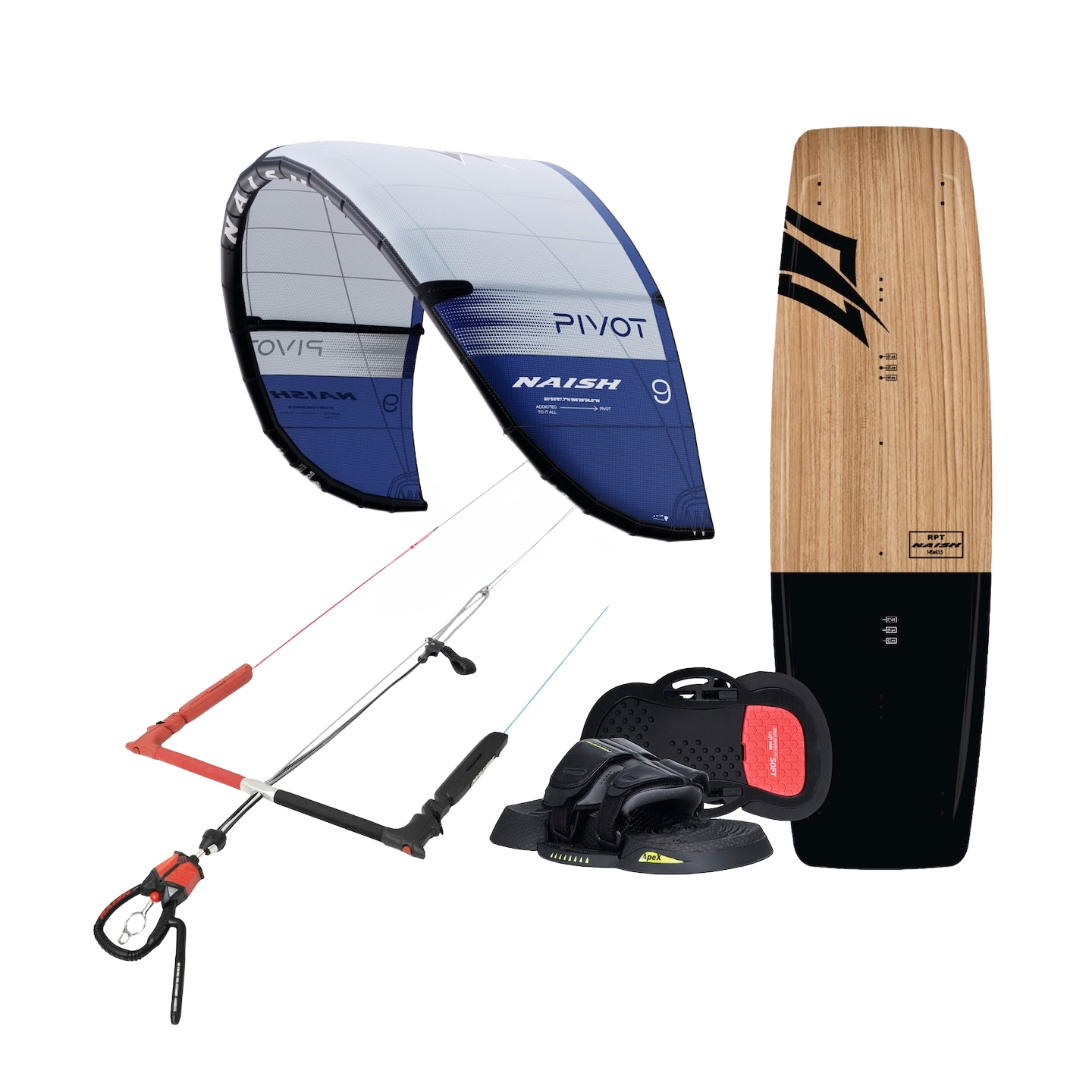 Naish Pivot 9.0 pack kite Orange board 135 complet