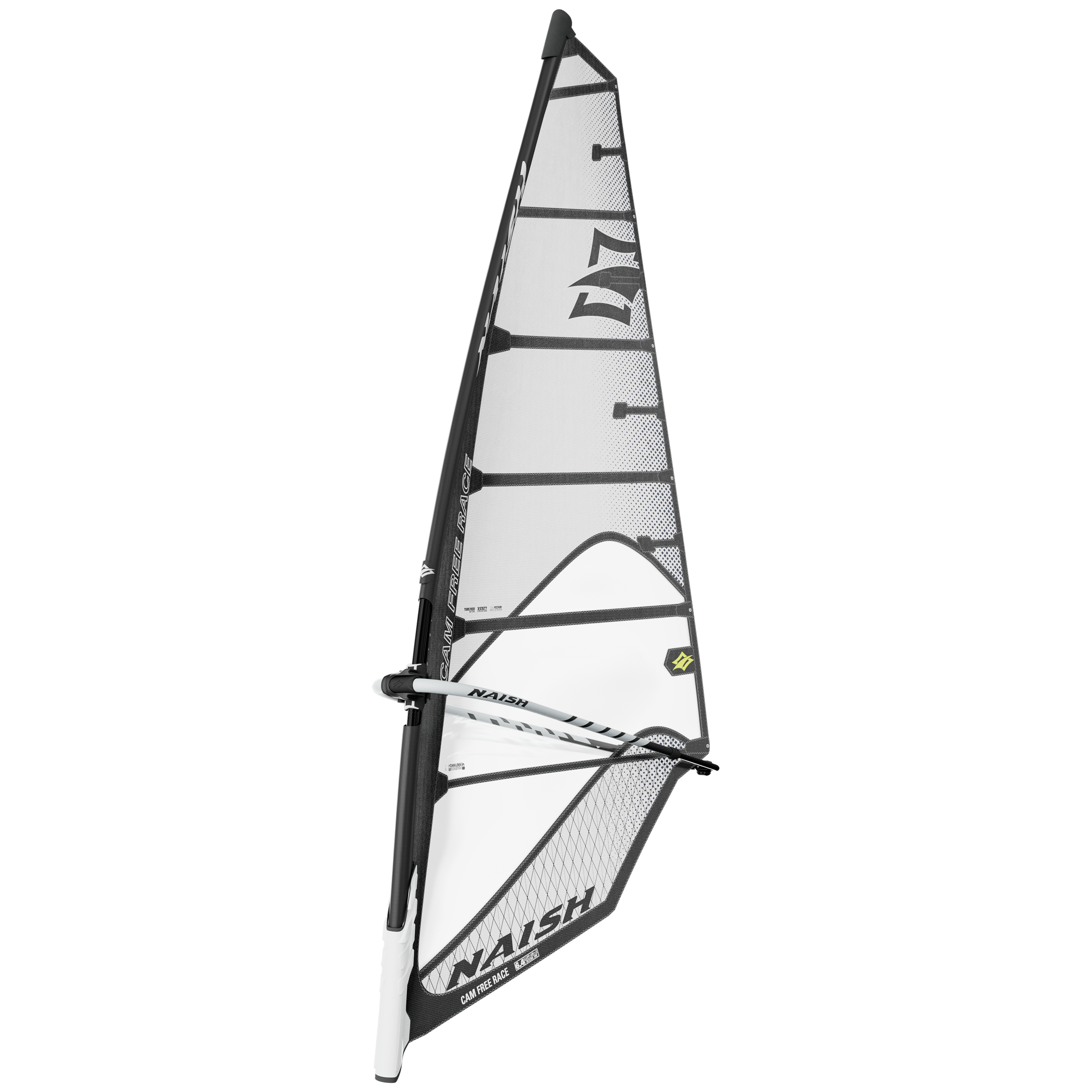 Naish Cam Freerace voile 7.0 blanche bleue