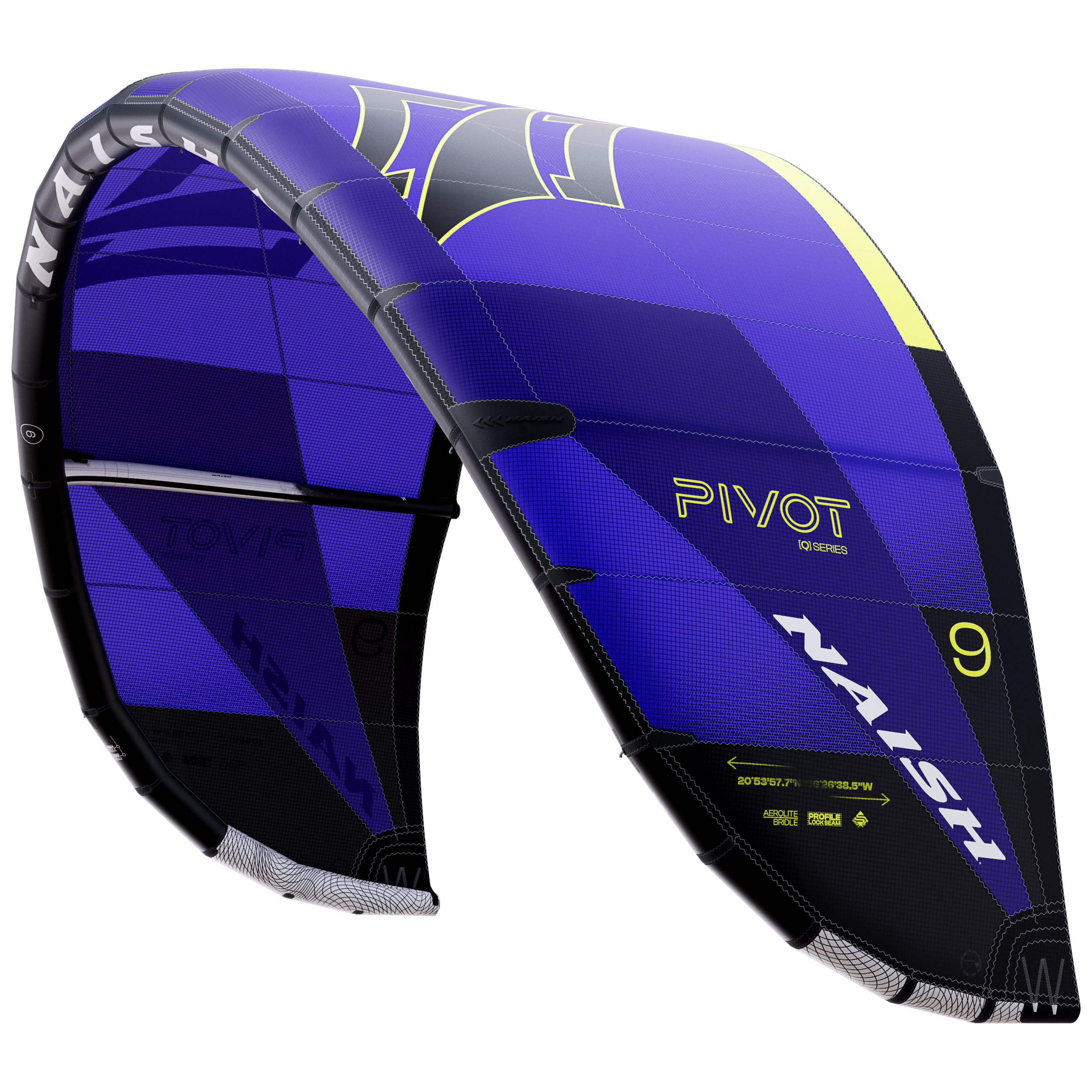 Naish Pivot aile kite violette 9m freeride polyvalente