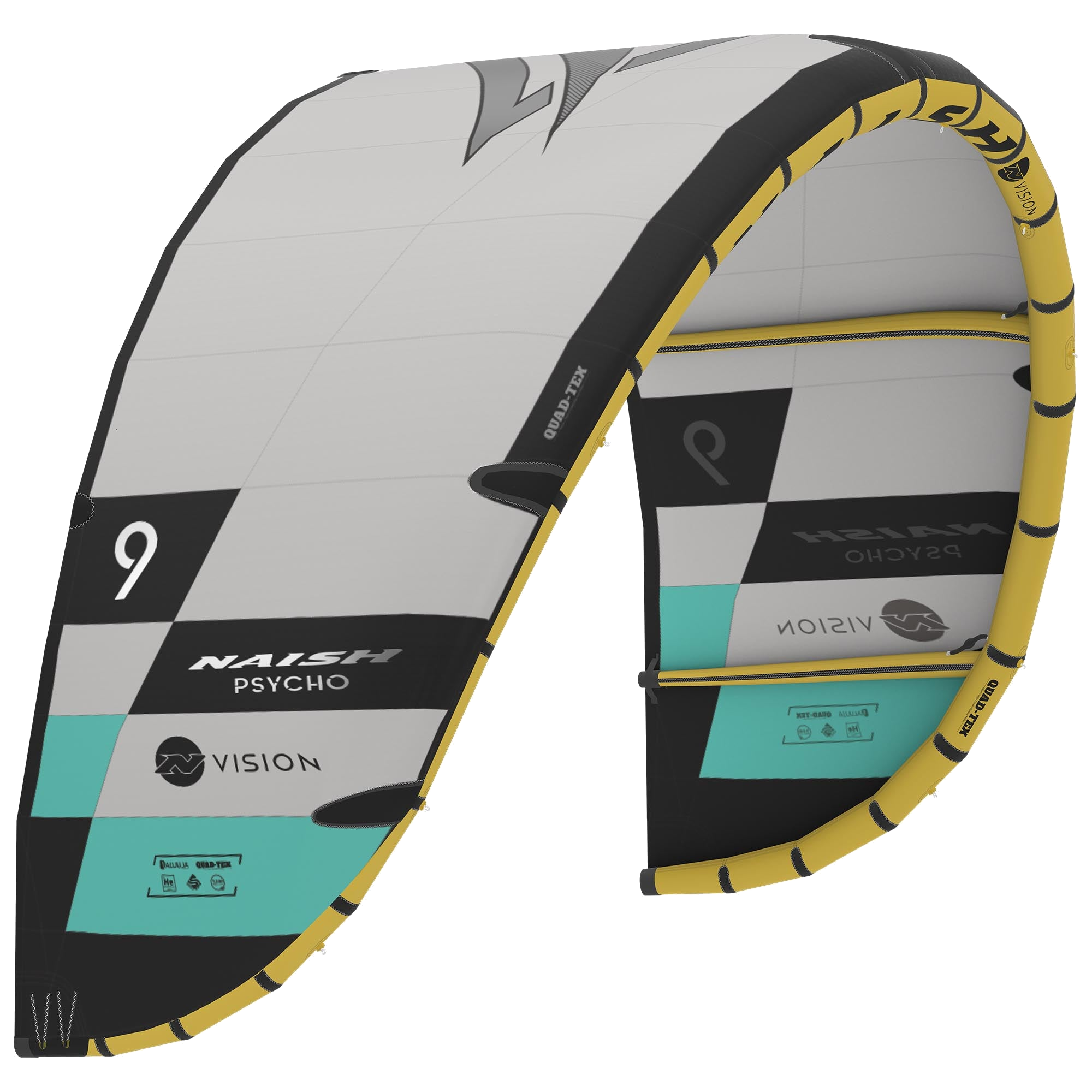 Naish Psycho NVision aile kite 9.0 grise Big Air