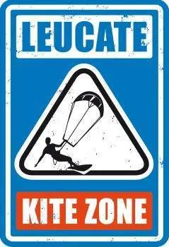 Surfpistols Plaque Métal Leucate Kite Zone Blue