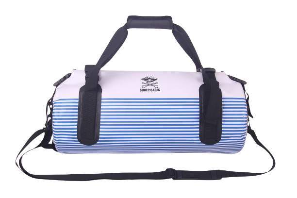 SURFPISTOLS Dry Duffle marinière White 30L sac étanche