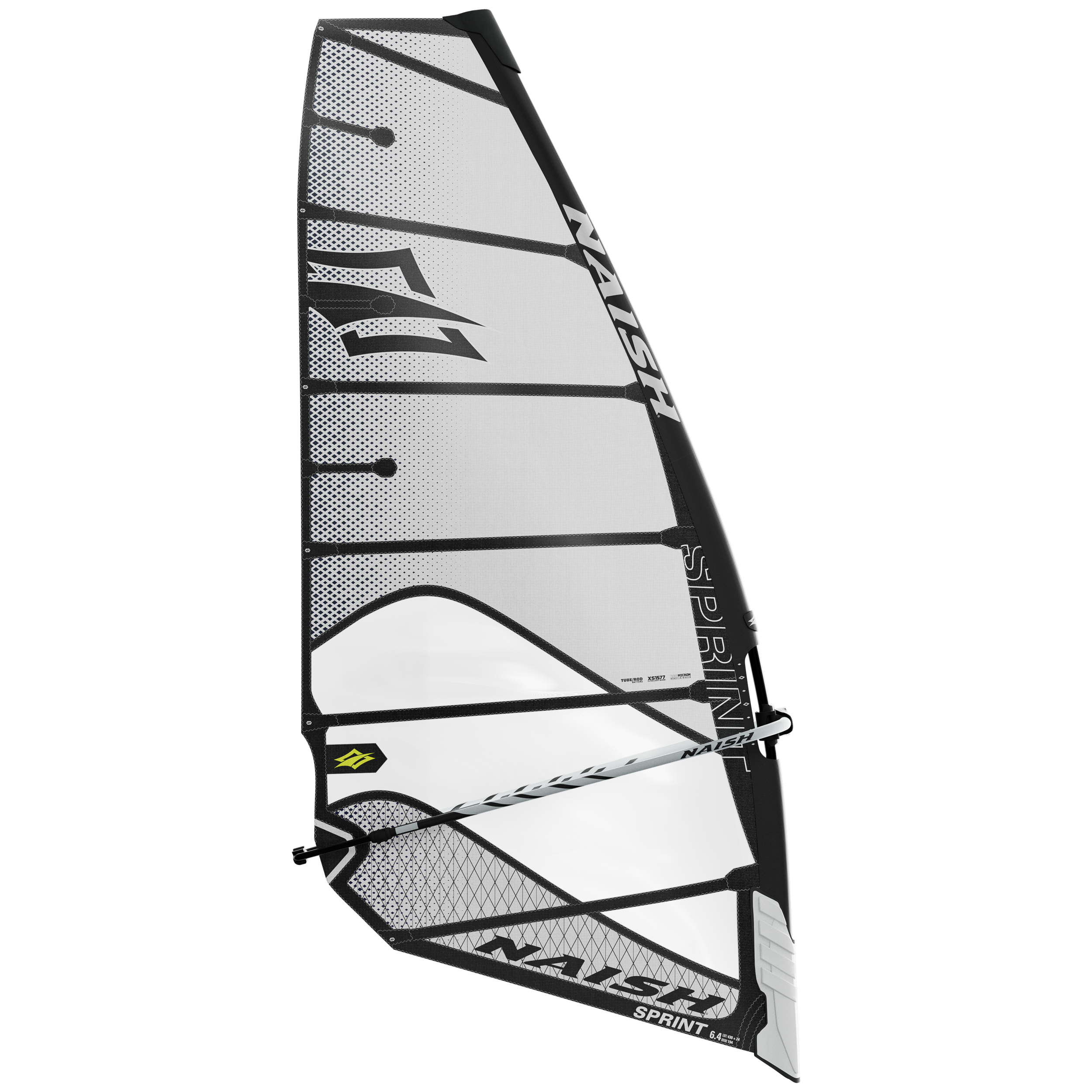 Naish Sprint 5.2 voile windsurf freeride Blanc/Bleu sans camber