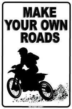 SURFPISTOLS Plaque métal Your Own Road alu USA