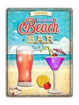 SURFPISTOLS Plaque Métal Beach Bar déco intérieur